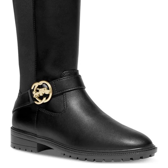 FARRAH WOMENS LEATHER TALL KNEE-HIGH BOOTS - Picture 6 of 9